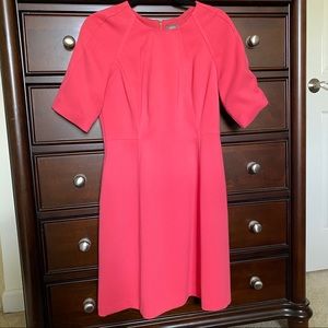 Vince Camuto Pink Stretch Crepe Fit & Flare Dress